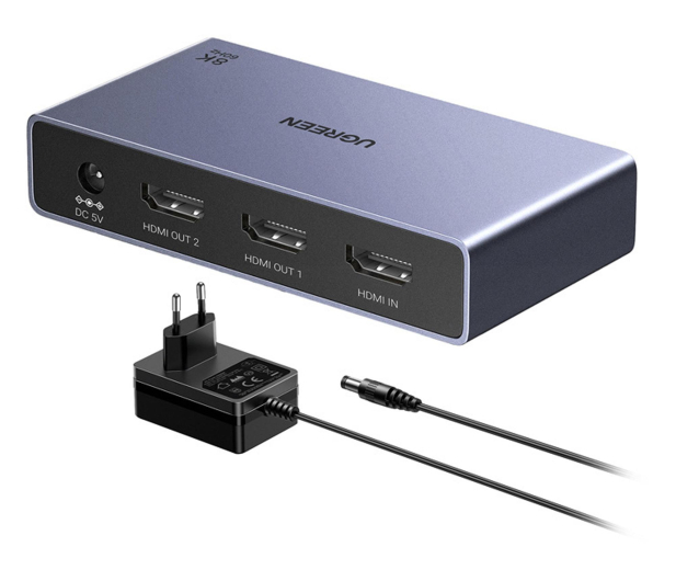 UGREEN Rozdzielacz HDMI CM694 1x2 8K 60Hz czarny - 1513447 - zdjęcie